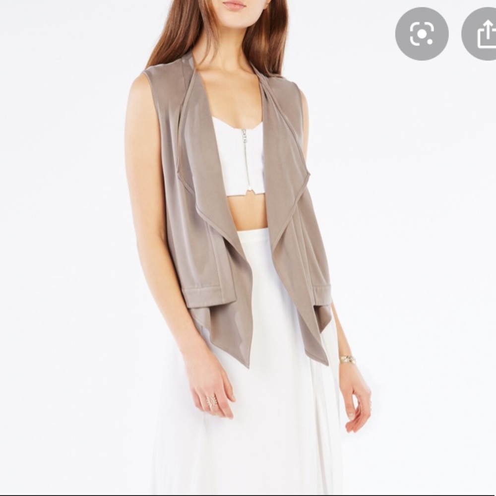 BCBG Ryland Draped-Front Vest With Tag